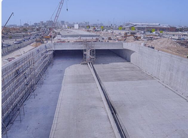 Al Khail Road to the intersection with Sheikh Mohammed Bin Zayed Road.