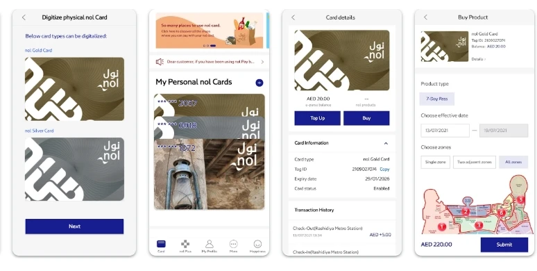Nol card balance check and view history.