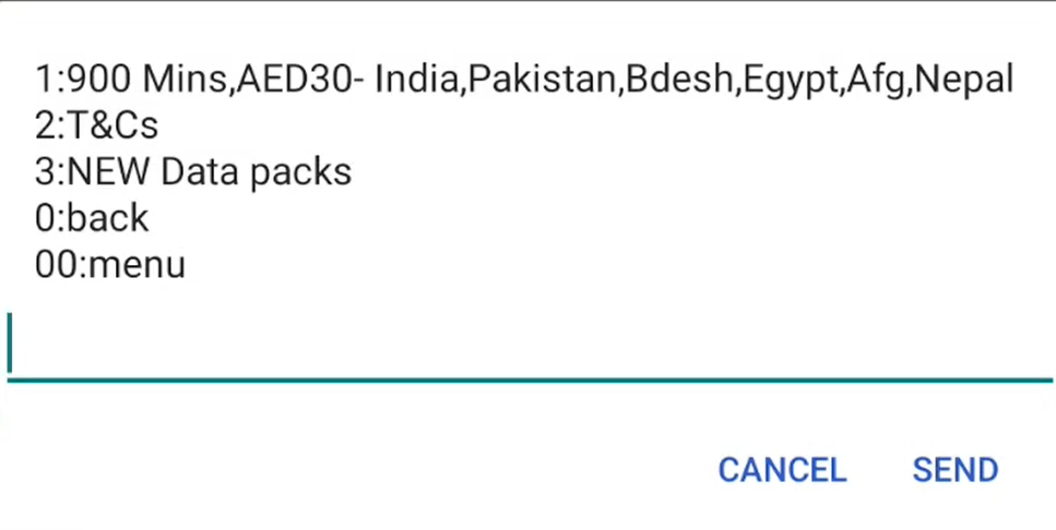 Etisalat international minutes call package