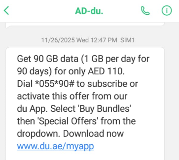 du 90 gb data offer